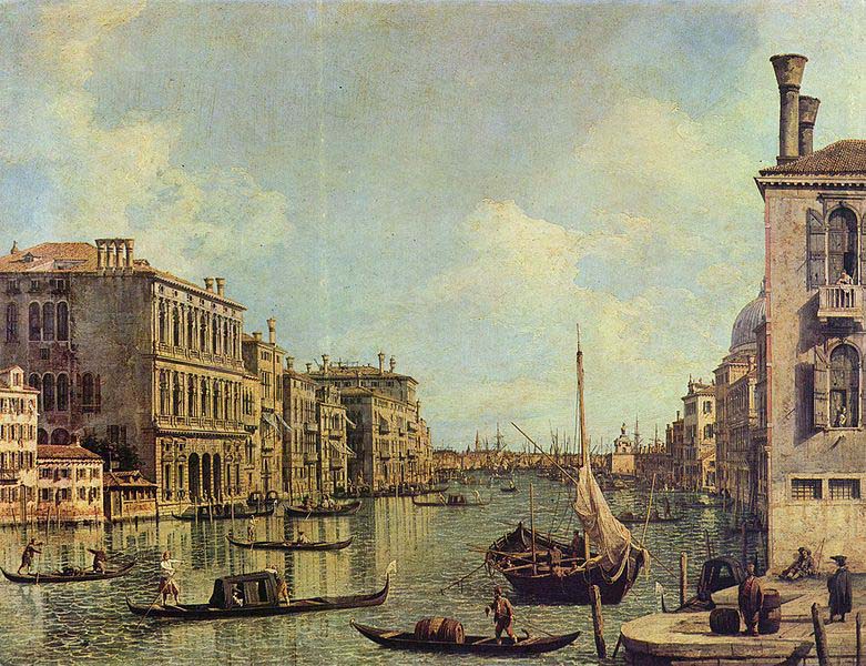 Veduta del Canale Grande in Richtung auf den Hafen von San Marco