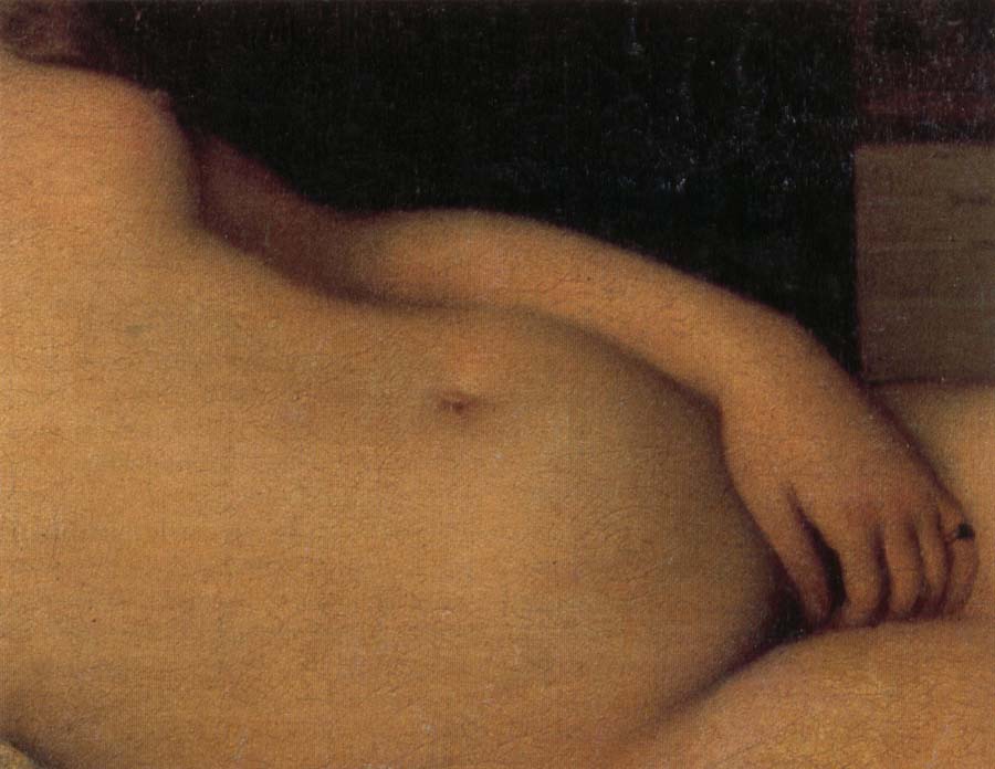 Details of Venus of Urbino