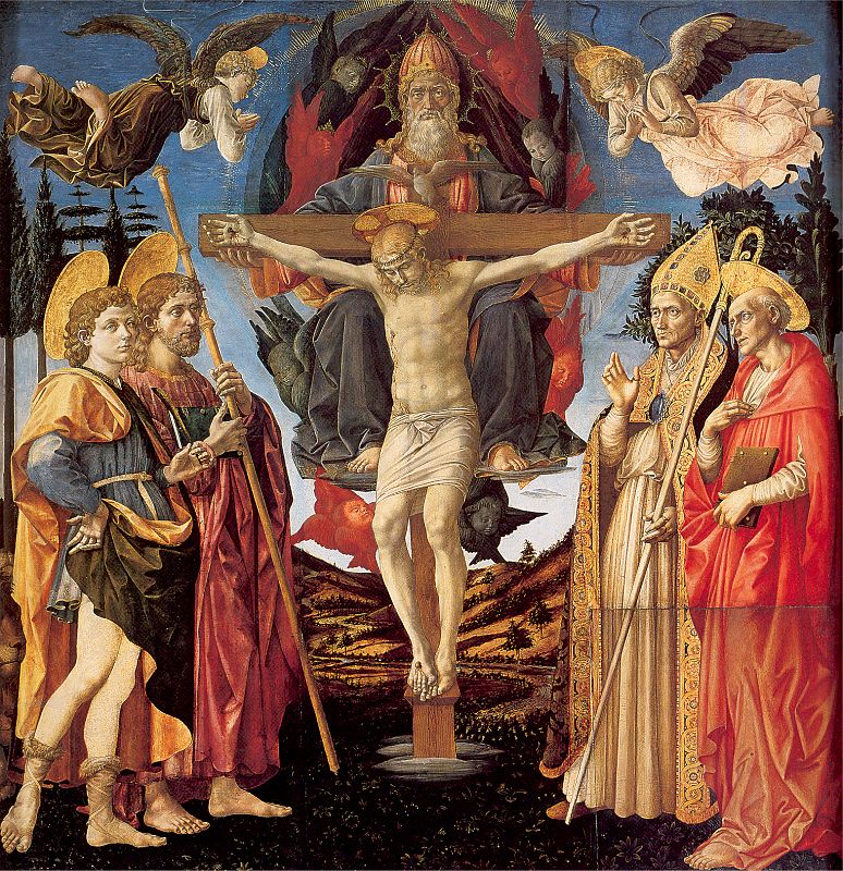 The Trinity and Four Saints