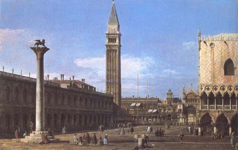 Venice The Piazzetta towards the Torre del