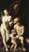 Correggio Venus and Cupid with a Satyr painting