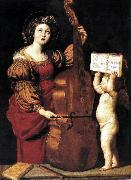 Domenichino St Cecilia dsw oil on canvas