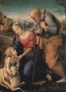 Raphael The Holy Family with a Lamb painting