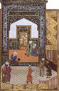 Bihzad A Poor dervish deserves,through his wisdom,to replace the arrogant cadi in the mosque china oil painting artist