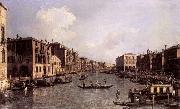 Canaletto Looking South-East from the Campo Santa Sophia to the Rialto Bridge oil on canvas