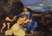 Titian The Virgin and Child with Saint John the Baptist and Saint Catherine china oil painting artist