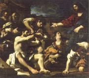 GUERCINO raising of lazarus oil on canvas