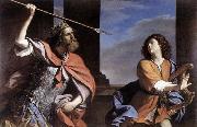 GUERCINO Saul Attacking David oil on canvas