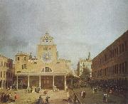 Canaletto Platz vor San Giacomo di Rialto in Venedig. oil on canvas