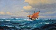 H.Chr.Jensen Finkenwerder Kutter vor Helgoland china oil painting artist