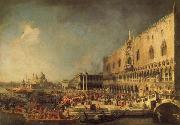 Canaletto The Reception of the French Ambassador in Venice oil on canvas