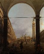 Canaletto Piazza S.Marco verso la basilica,dall'angolo nord-oves (mk21) oil on canvas