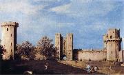 Canaletto The Courtyard of the Castle of Warwick oil on canvas