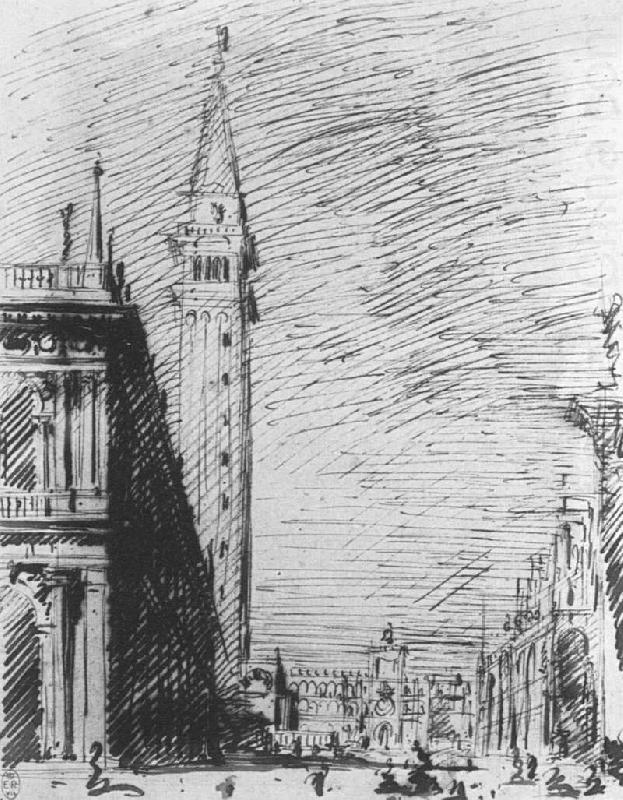 The Piazzetta Looking towards the Torre dell Orologio, Canaletto